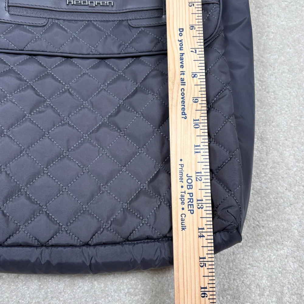 Hedgren Kayla Backpack Diamond Quilted Nylon Gray Laptop Bag see description